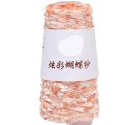100g Colorful Butterfly Yarn - Hand-Woven DIY Wool Ball with Color Beads for Crafting and Knitting Projects(Orangecolor29#)