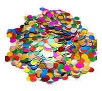 100g coriandoli multicolore rotondi 1,5 cm, coriandoli metallici decorativi per feste e compleanni, coriandol per matrimonio, carnevale, baby shower, halloween, palloncini e spara coriandol laurea