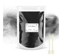 100g Polvere di Mica Metallica, Pigmenti Coloranti Naturale Colori per Epoxy Resin Art, Sapone, Slime, Candele, Bomba da Bagno, Cosmetici, Pittura, Feste (Nero)