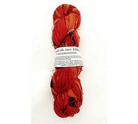 100g Riciclato filato di seta di seta di Sari, gioielli che fanno il taglio - Peach Mix