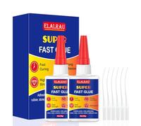 100g Super Colla Extra Forte, ELALRAU trasparente Colla Forte Istantanea, colla attaccatutto forte per Plastica, Ceramica, Vetro, Pietra, resistente all’acqua e al calore