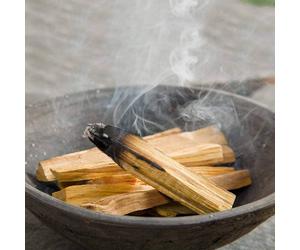 100G Verde Albero Palo Santo Bastoncini 10-15 Legno Ancient Wisdom Nuovo