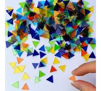 100g Vetrata Kit Traslucido Mosaico Piastrine Triangolo Forme Fai Artigianato