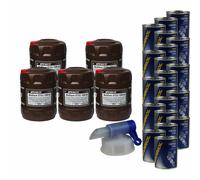 100L Olio Motore PEMCO SAE 10W-40 Multifarm STOU 20xMotor Flush