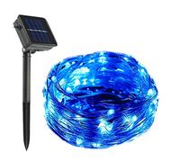 100LED Luci Stringa Solare, KEEDA Rame Fili Luci Stringa Luci, Catene Luminose Solari, Luce Energia Solare per Esterno Giardino Feste Natale-Blu