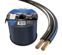 100m Cavi per altoparlanti 2x 1,5mm² Nero CCA Cavo per diffusori HiFi Linea audi