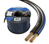 100m Cavi per altoparlanti 2x 2,5mm² Nero CCA Cavo per diffusori HiFi Linea audi