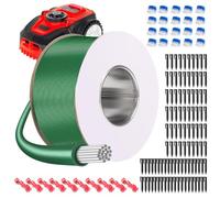 100M Filo Perimetrale Robot Tagliaerba + 100 Picchetti + 20 Morsetti per Cavi + 10 T-Tap Connettore, Cavo Robot Tosaerba Universale Cavo di Limitazione Compatibile con Gardena Bosch Husqvarna Worx