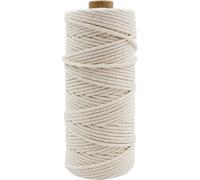100m Rotolo 3 Millimetro Macramè Cavo Cotone Naturale Corda Fai da Te Craft Casa