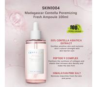 100ml Ampollas Refrescantes de Centella Asiática de Madagascar, Cristal Claro, Líquido de Rápida Absorción, Esencia Ligera como una Nube, Equilibra el Aceite, Fórmula No Grasa, Adecuado para Piel Sens