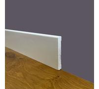 100ml di Battiscopa PREMIUM in legno MASSELLO squadrato 70x10 laccato bianco