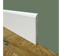100ml di BATTISCOPA ZOCCOLINO FIRENZE in FIBRA DI LEGNO COMPATTA 120X12 BIANCO
