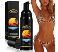 100ml Mousse Autoabbronzante per Viso e Corpo,Rapida Self Tanning Foam Abbronzatura,Abbronzatura Luce Solare,Effetto Idratante,Facile da usare,Ideale per tutti i tipi di pelle