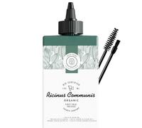 100ml Olio di Ricino Biologico + Set di Pennello e Spazzola + Tappo Dosatore - 100% Puro, Naturale, Pressato a Freddo - Olio di Ricino per Capelli, Ciglia, Sopracciglia, Barba - Castor Oil