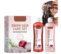 100ml Shampoo Alla Biotina + 100ml Balsamo Capelli, Shampoo And Treatment Set Con Estratti di Rosmarino e Cipolla, Per Capelli Danneggiati e Fragili, Nutre le Radici e Ripara i Capelli