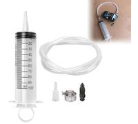 100ml Siringa di Plastica con Tubo,Kit di Spurgo del Freno a Disco per Moto,Kit di Spurgo Dell'olio del Freno a Siringa,Kit di Spurgo Idraulico per Moto,Per moto,Veicoli elettrici,Cambio olio,Scarico