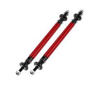 100mm/3.94in paraurti anteriore labbro splitter montante supporto barre rosse