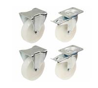 100mm 4 Pollici Nylon Rotelle Resistente Fisso & Set 150kg Ogni - Set di 4