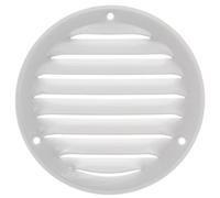 Ø 100mm Bianca Rotonda Griglia di Ventilazione in Metallo - Griglie D'Aerazione con Rete Anti Insetti