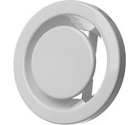 Ø 100mm Bianco Diffusore di Scarico in Metallo - Valvola a Disco Regolabile - Con clip a molla - Rotonda Griglia di Ventilazione