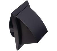 Ø 100mm Coperchio del Condotto con Valvola Antiritorno - Griglia di Ventilazione con Protezione dalla Pioggia e dal Vento - Copri Bocchette d'aria Esterne - Plastica ABS Antracite