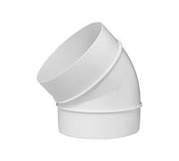 Ø 100mm Curva 45° per Tubo Tondo - Raccordo per Tubi di Ventilazione - Plastica PVC