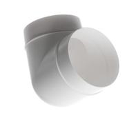 Ø 100mm Curva 90° per Tubo Tondo - Raccordo per Tubi di Ventilazione - Plastica PVC