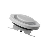 Ø 100mm Diffusore di Aspirazione - Valvola a Disco Regolabile - Griglia di Ventilazione Rotonda in Acciaio - Bianco
