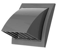 Ø 100mm Grigia Griglia di Ventilazione con Valvola Antiritorno - Griglie D'Aerazione con Protezione Antivento