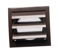 Ø 100mm Griglia di Ventilazione con Zanzariera - Griglie D'Aerazione con Alette a Gravità - Plastica ABS Marrone