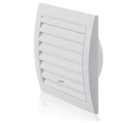 Ø 100mm Griglia Ventilazione Regolabile in Plastica ABS Bianca con Zanzariera e Flangia - Griglie Aerazione Rettangolari