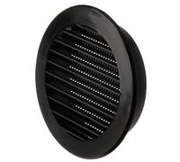 Ø 100mm Nera Rotonda Griglia di Ventilazione in Plastica - Griglie D'Aerazione