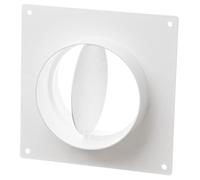Ø 100mm Placca per Passaggi a Muro per Tubo Tondo - Raccordo per Tubi di Ventilazione con Valvola Antiritorno