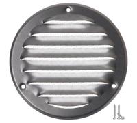 Ø 100mm Rotonda Griglia di Ventilazione in Acciaio Zincato - Griglie D'Aerazione con Rete Anti Insetti