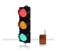 100mm Semaforo, Semaforo LED, Semaforo a 3 Luci, Guscio di Plastica, Semaforo con Telecomando, Accessorio Ideale per La Consapevolezza della Sicurezza Stradale