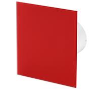 100mm Timer Aspiratore Vetro Rosso Opaco Pannello Frontale TRAX Ventilatore