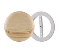 Ø 100mm Valvola Aria Rotonda Regolabile in Legno per Sauna - Diffusore di Mandata e Scarico - Griglia di Ventilazione a Parete