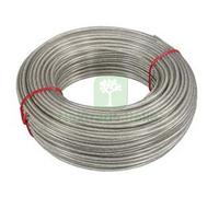 100MT CAVETTO ACCIAIO ZINCATO RIVESTITO IN PVC TRASPARENTE Ø MM.6 IN ROTOLI DA :
