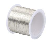 100mx0,3mm Filo per Gioielli Filo di Rame per Creazione di Gioielli Filo Metallico Resistente all'Appannamento Filo di Rame Nudo per Perline Artigianato Bracciale Collane Orecchini Fai da Te, Argento