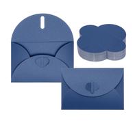100Pack Piccole Buste, Mini Buste Per Card Con Chiusura A Cuore Blu Scuro