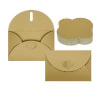 100Pack Piccole Buste, Mini Buste Per Card Con Chiusura A Forma Di Cuore Dorate