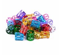 100Pc Colore Misto Capelli Dread Trecce Dreadlocks Perline Accessori Cava Polsino Clip Anelli Per Capelli Styling Treccia Regolabile T6J1 Treccia Durabilità e moda