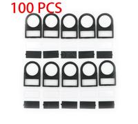 100pc Nero Pulsante Interruttore Pannello Etichetta Telaio Supporto Misura 22 MM