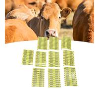 100PCS 001 100 Numero di Plastica Del bestiame Etichette auricolari integrate Colorfast per bovini mucche pecore maiali capre di alta qualità con una bella resistenza alla trazione facile da
