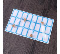 100pcs 1.2x7.5cm provette trasparenti in con tappi in sughero e spazzole