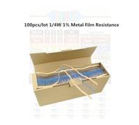 100pcs 1/4W 10ohm-1M 1% Metal Film Resistor 0.25W 2.2 10 100 120 150 220 270 330 470 1K 2.2K 4.7K 10K 100K 470K 1M ohms BIANMTSW(150R)