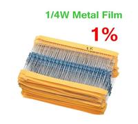 100pcs 1/4W 1R~22M 1% Metal Film Resistor 4.7K 10K 22K 47K 100K 100 220 1K5 2K2 4K7 Ohm Resistance NWPNLXEA(15R)