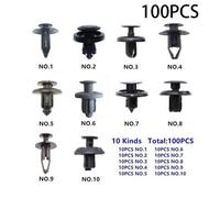 100PCS 10 Dimensione Clip In Plastica Per Rivetti Di Fendinebbia Neri