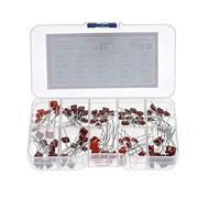 100pcs 10 Values CBB Polyester Film Capacitors Assortment Kit Box 10nF 22NF 33NF 39NF 47NF 100NF 150NF 220NF 330NF 470NF MQXFCZUX