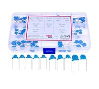 100Pcs 10Value x10Pcs Y Capacitor Assortment mixed kit Box 400V 100pf 220pf 330pf 470pf 680pf 1nf 1.5nf 2.2nf 3.3nf 4.7nf MQXFCZUX